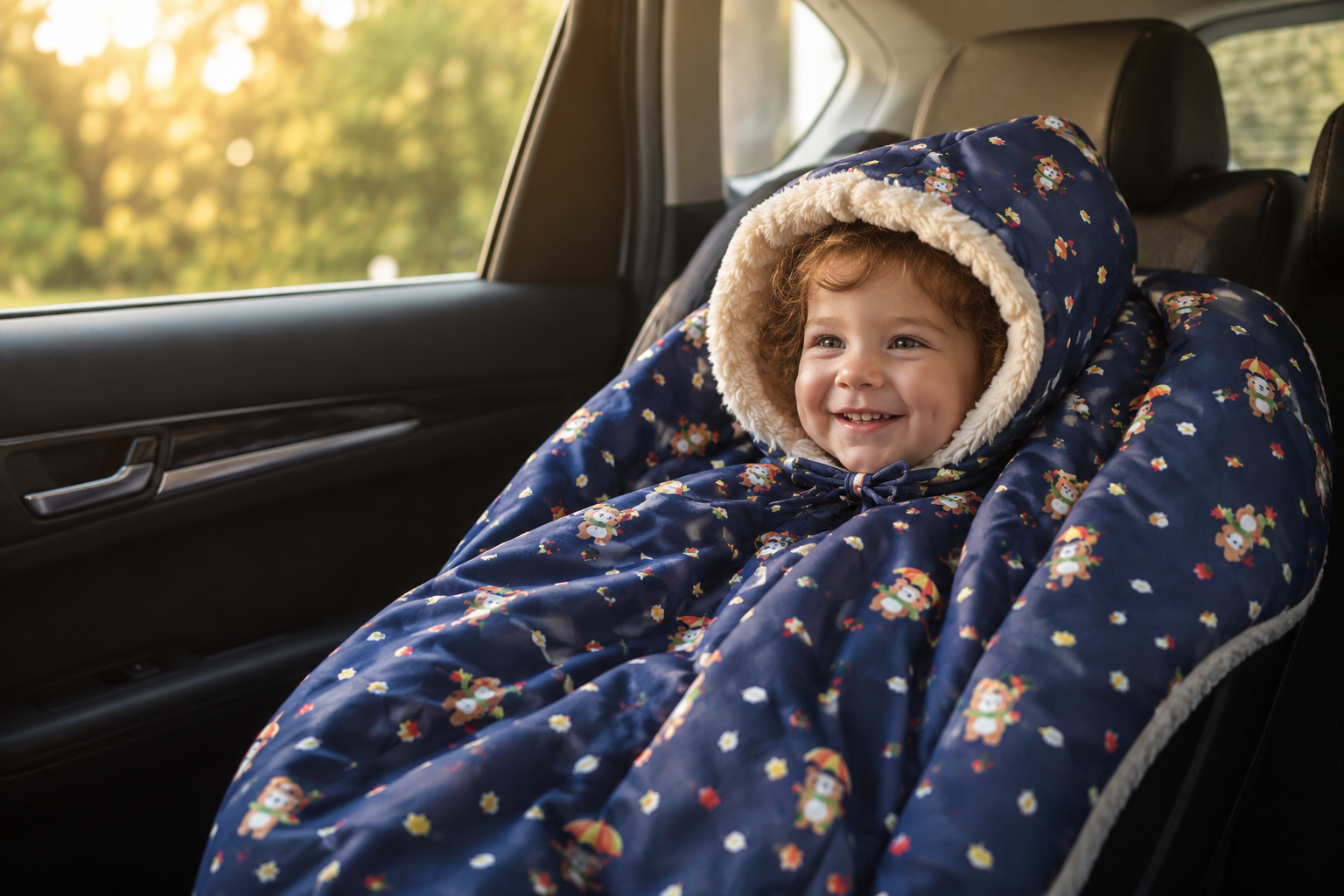 Poncho siège auto enfant : pourquoi c'est indispensable en voiture ?