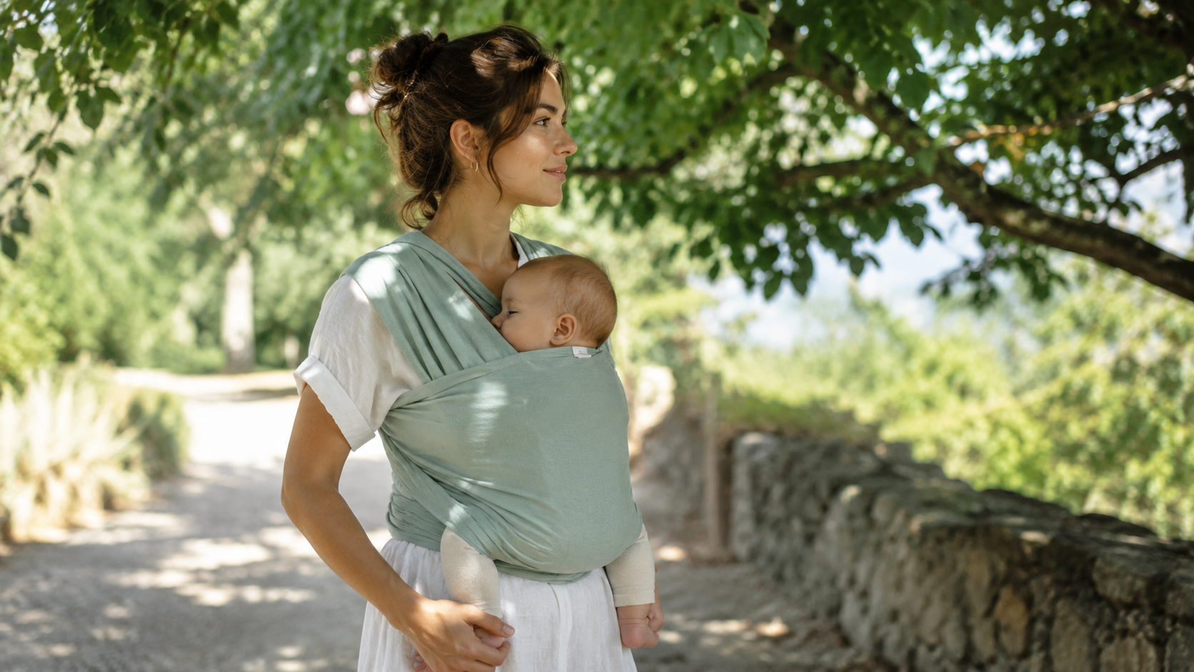 Porter bébé en écharpe quand il fait chaud : comment éviter la surchauffe ?