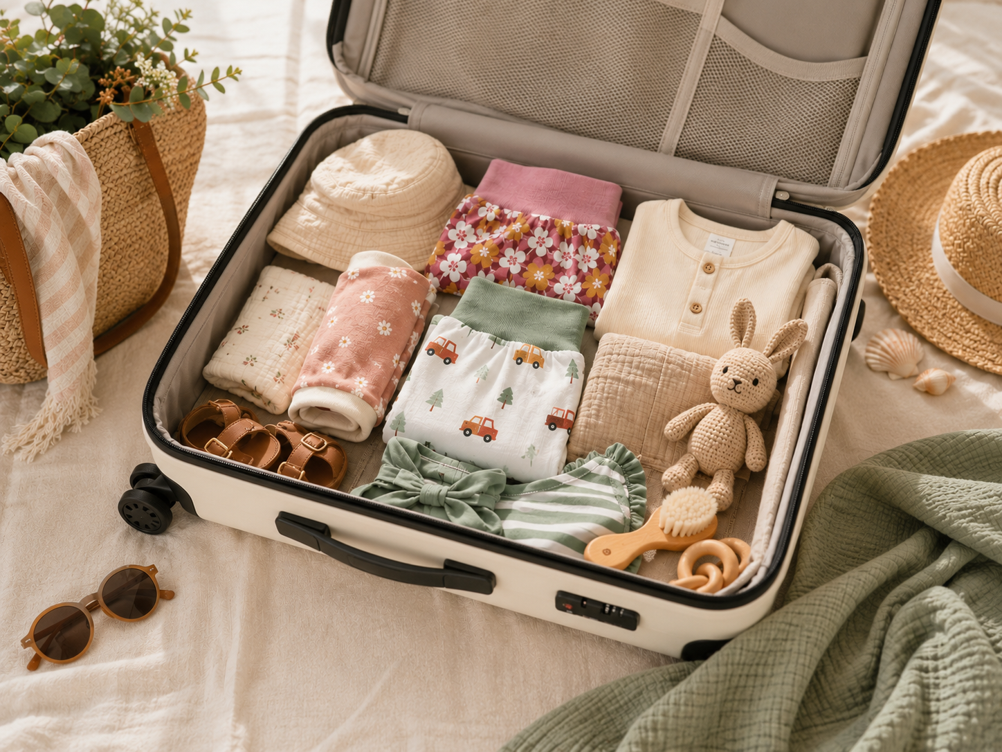 La valise de bébé pour les vacances : la liste complète des indispensables
