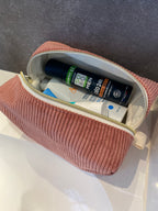 Trousse de toilette en velours fait main