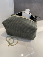 Trousse de toilette en velours fait main