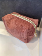 Trousse de toilette en velours fait main