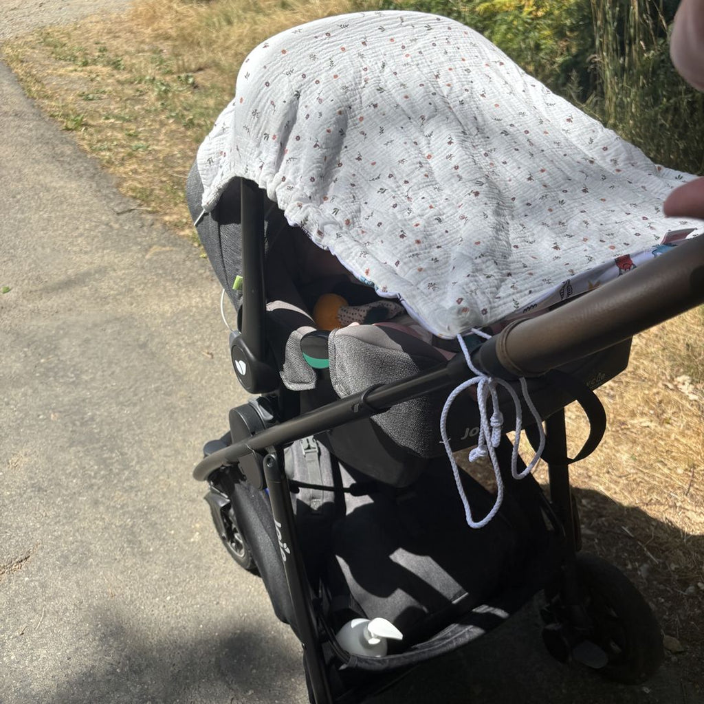 Pare-soleil pour poussette dos à la route – Protection UV50+ pour bébé