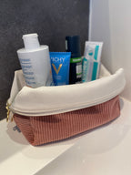 Trousse de toilette en velours fait main