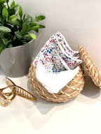 5 pads demaquillants lavables et réutilisables en coton et bambou