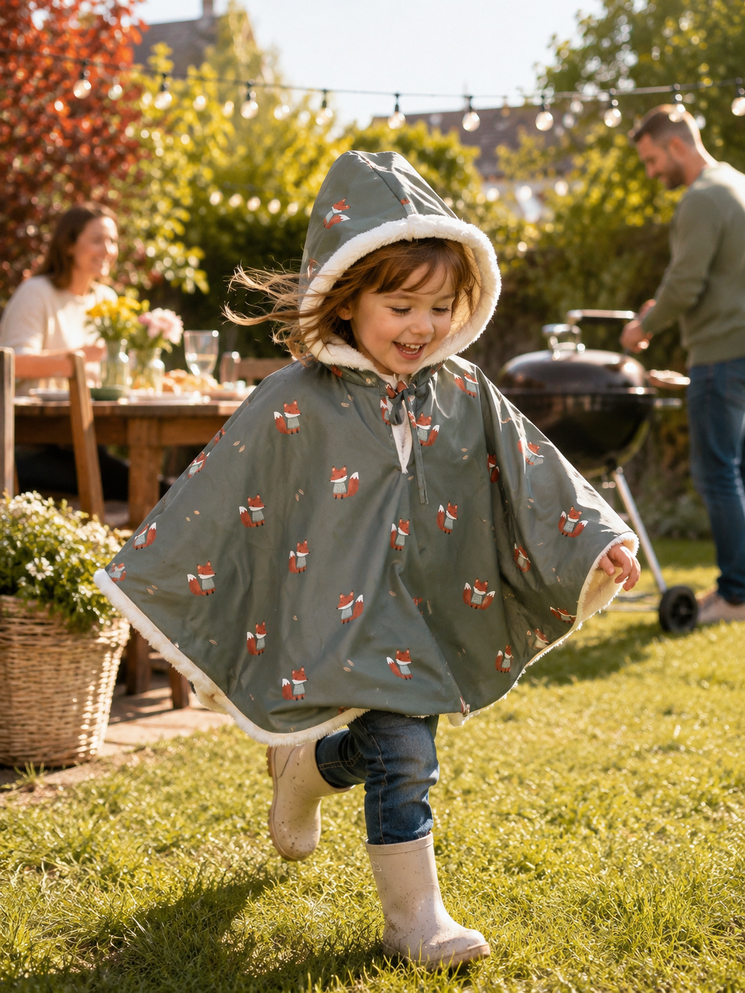 Poncho pluie enfant imperméable – cape de pluie mi-saison