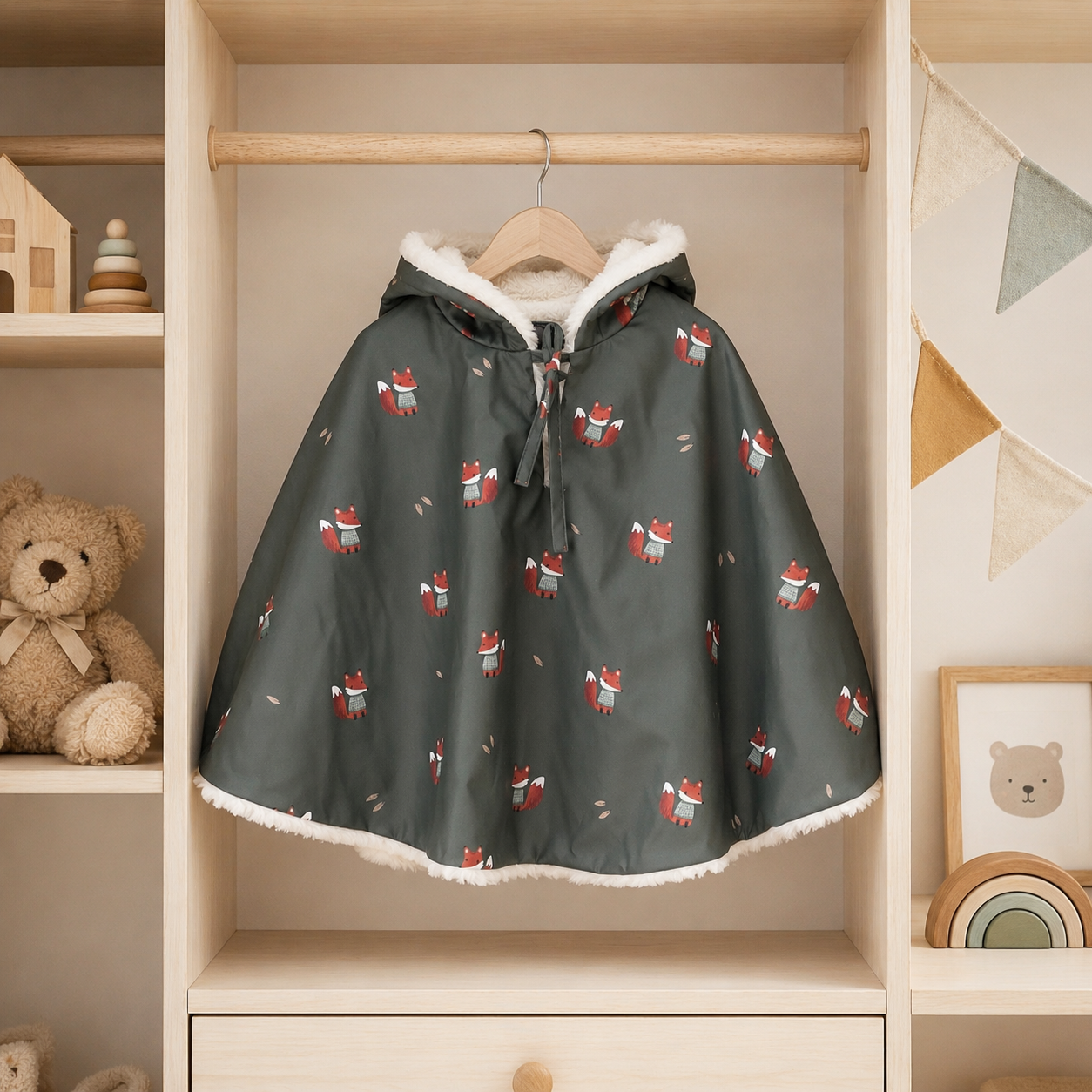 Poncho pluie enfant imperméable – cape de pluie mi-saison
