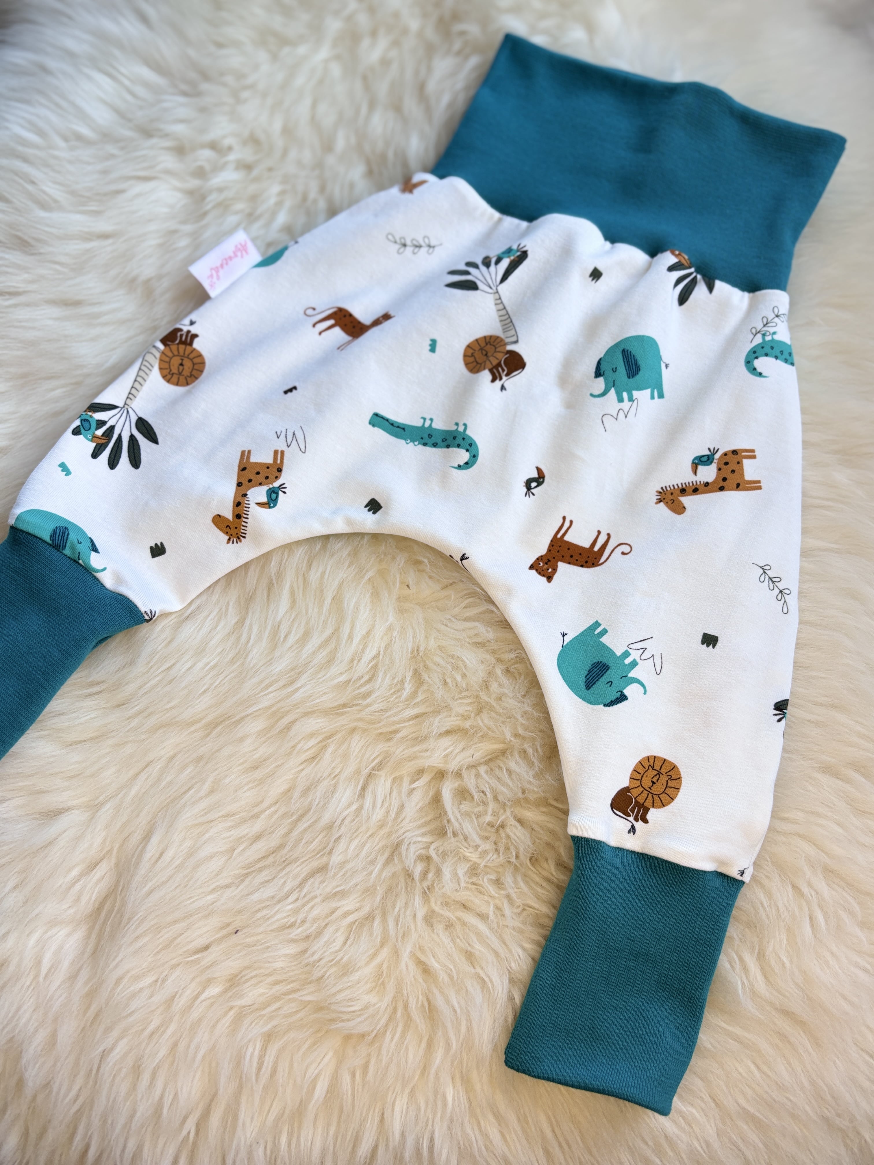 Pantalon bébé évolutif  motif éléphant 