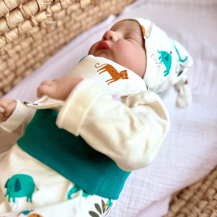 Bavoir bandana réglable – tissu safari coloré