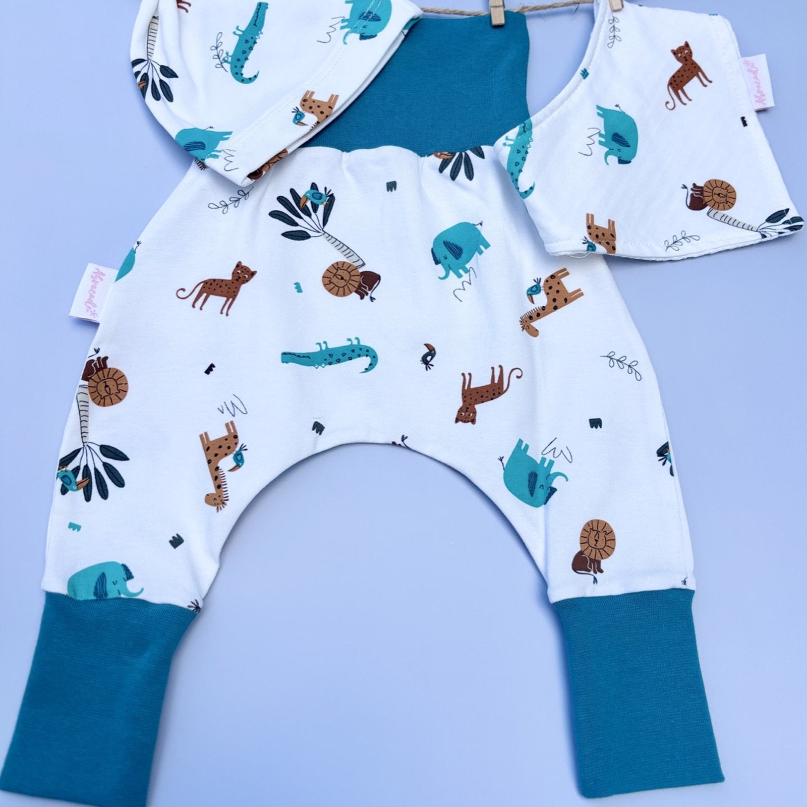 Sarouel évolutif 0-12 mois motif animaux sauvages