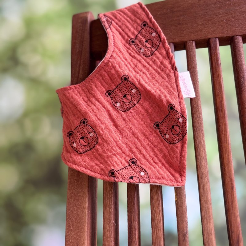 Bavoir Bandana Bébé en Double Gaze – Taille 1 an et Plus