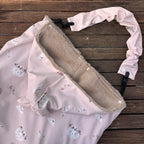 Couverture de portage multifonction 5 en 1 imperméable rose à petits motifs avec intérieur chaud en fourrure douce