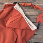 Couverture de portage multifonction 5 en 1 imperméable terracotta avec intérieur chaud en fourrure douce