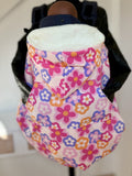 couverture de portage motif fleurs girly