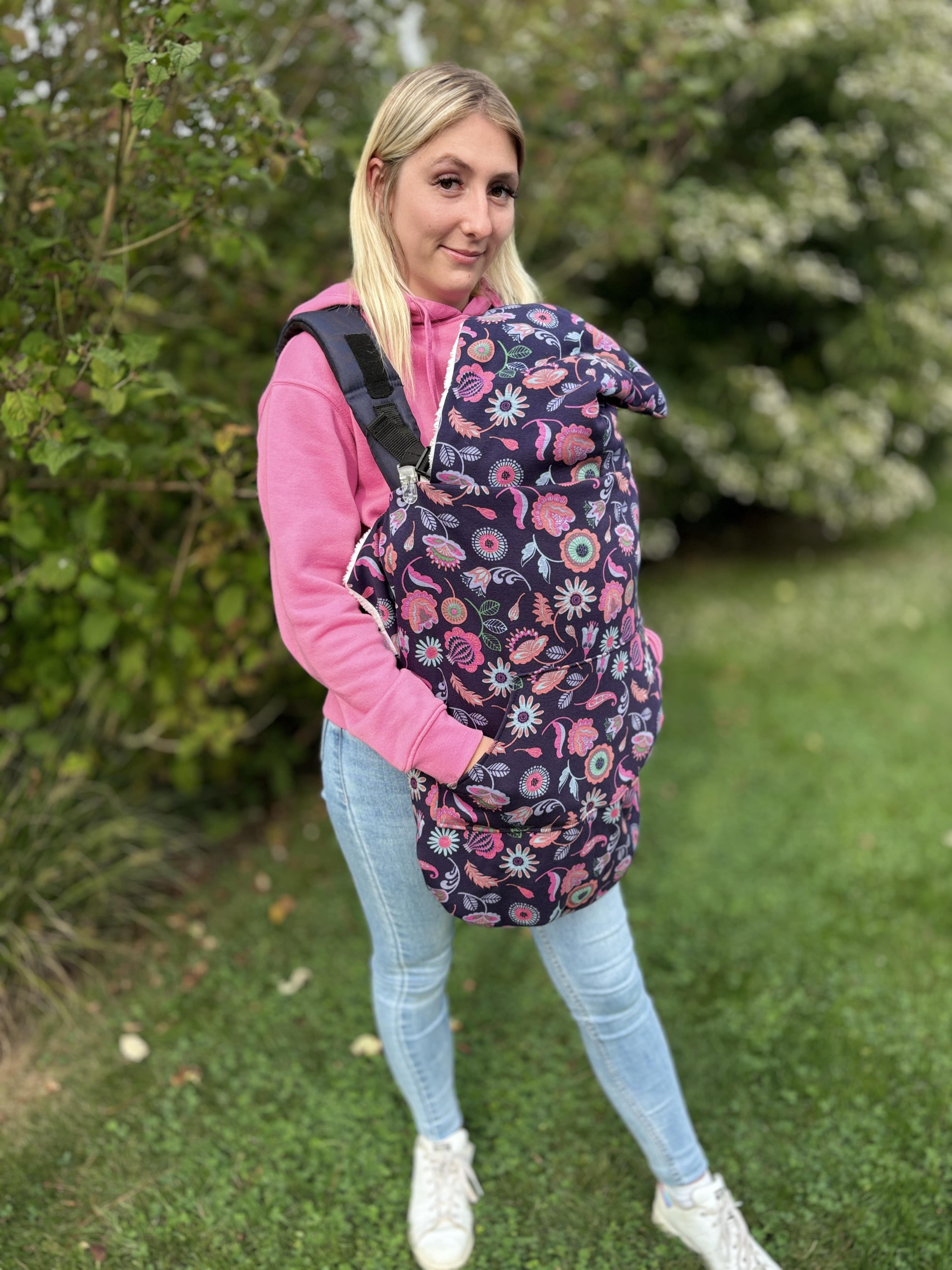 couverture pour porte bébé vue portée