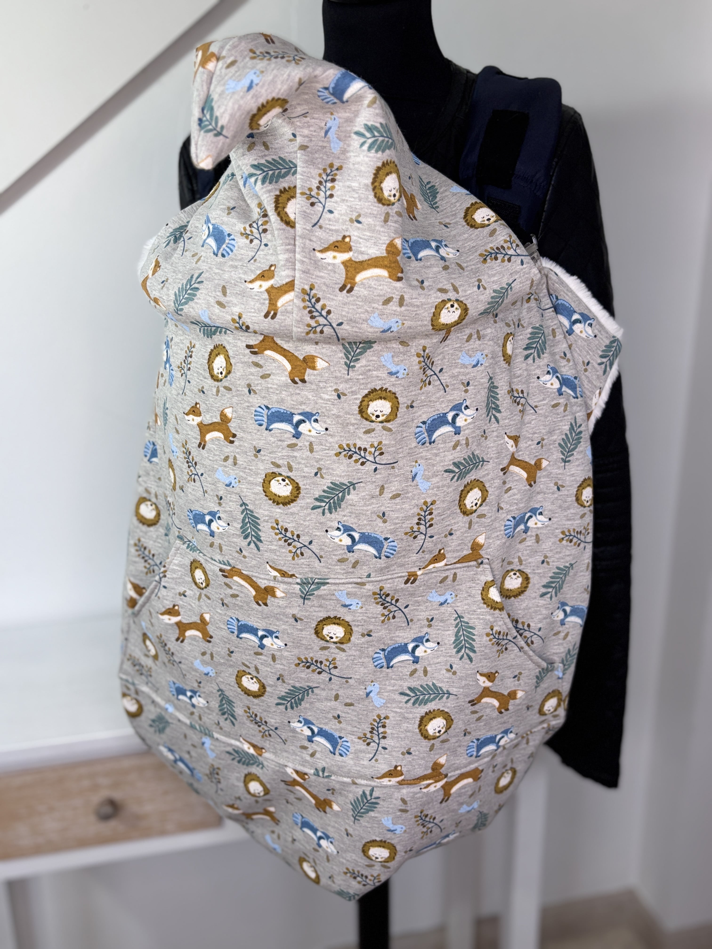 couverture de portage bébé motifs renard