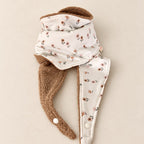 Foulard triangle enfant chaud – Chèche doublé fait main, 1 à 8 ans