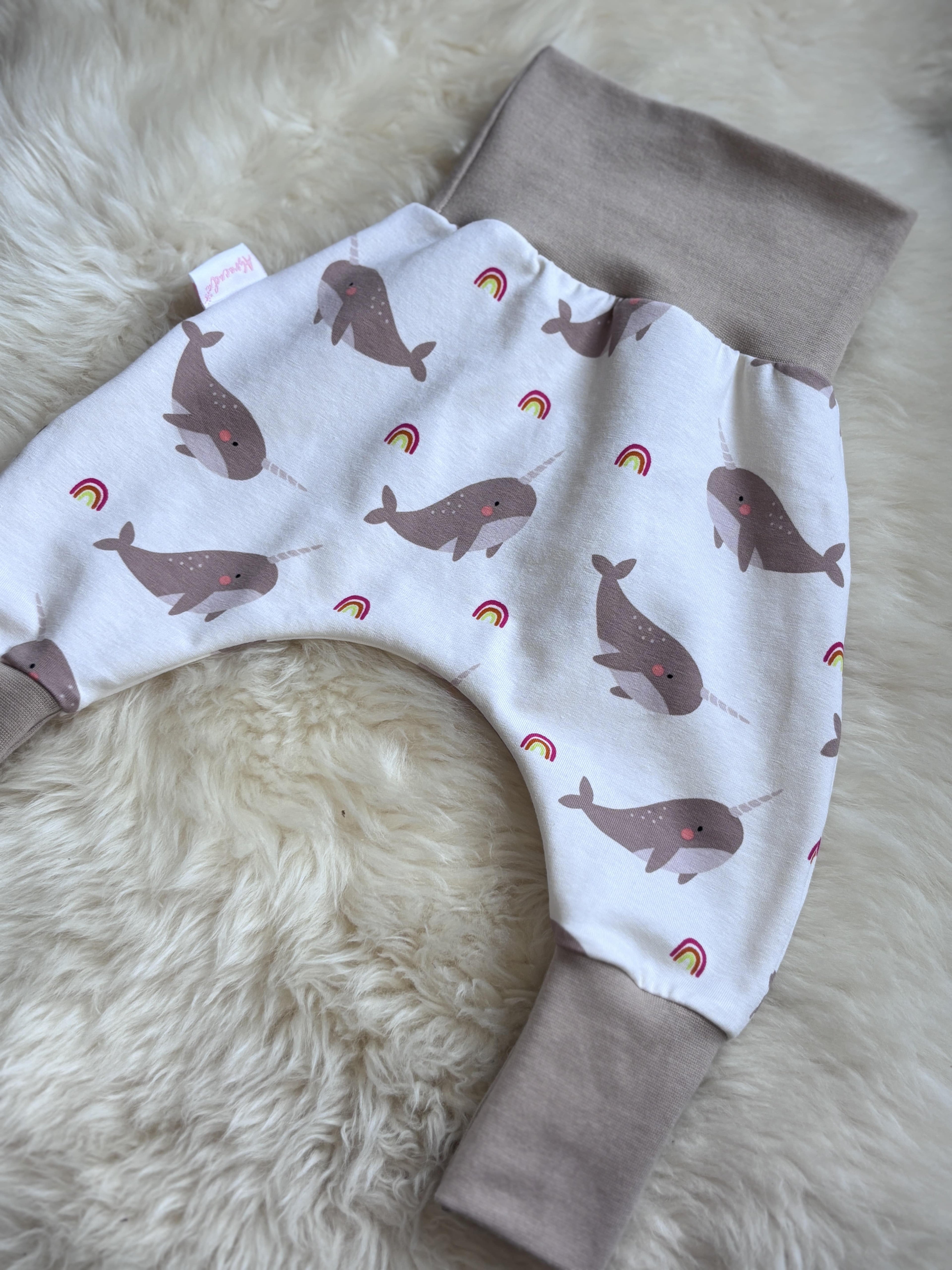 pantalon évolutif pour bébé motif baleine