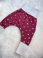 Pantalon évolutif bébé motif coeurs