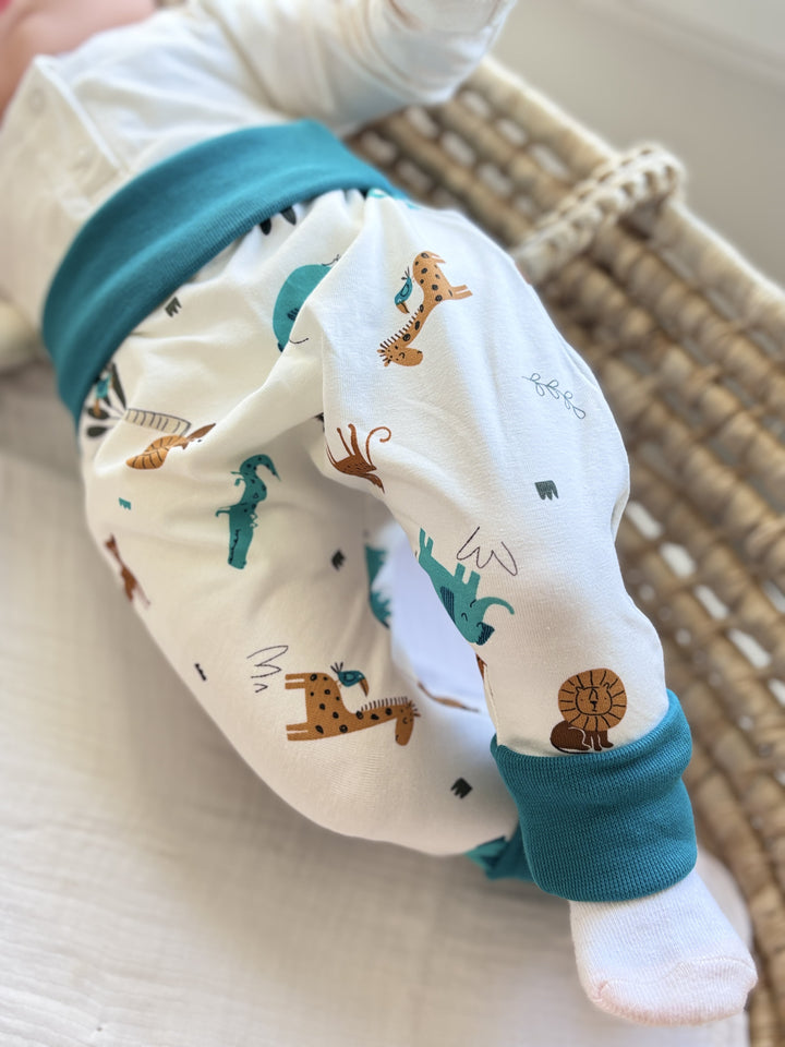 Pantalon bébé évolutif motif girafe