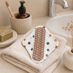 Serviette hygiénique lavable marron