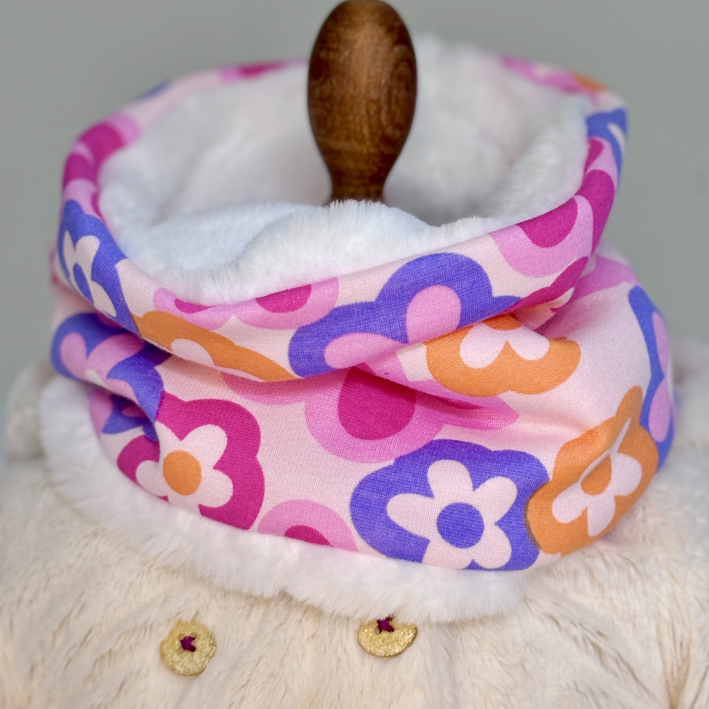 snood motif fleurs girly