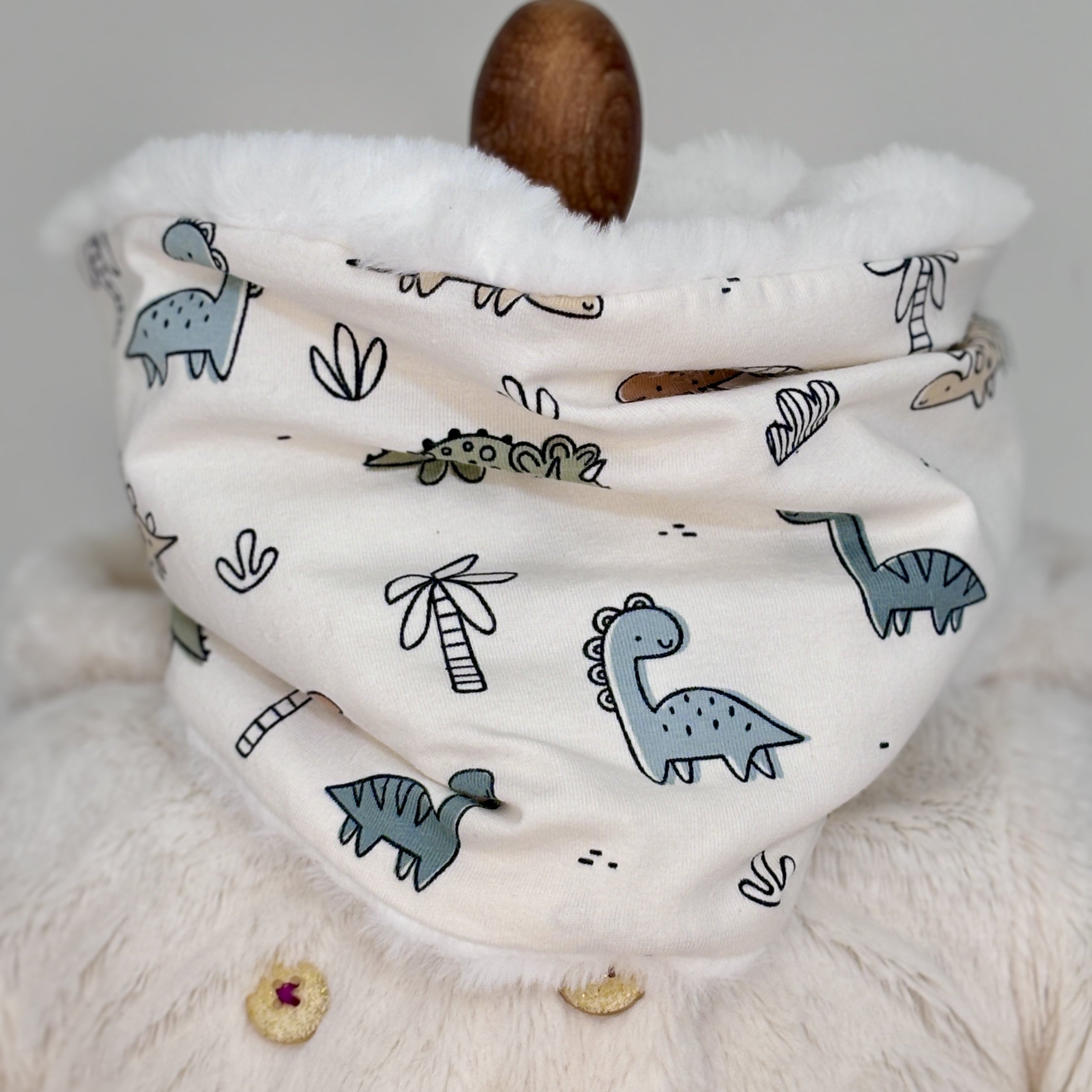 tour de cou enfant motif dino