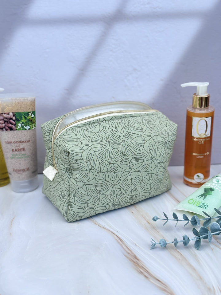 trousse de toilette évolutive en tissu lavable